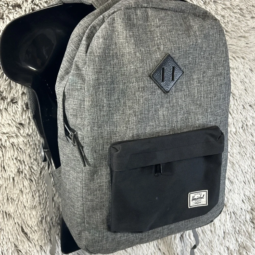 Herschel Heritage Raven Crosshatch Backpack‎ Bag Laptop School Gym Travel Straps